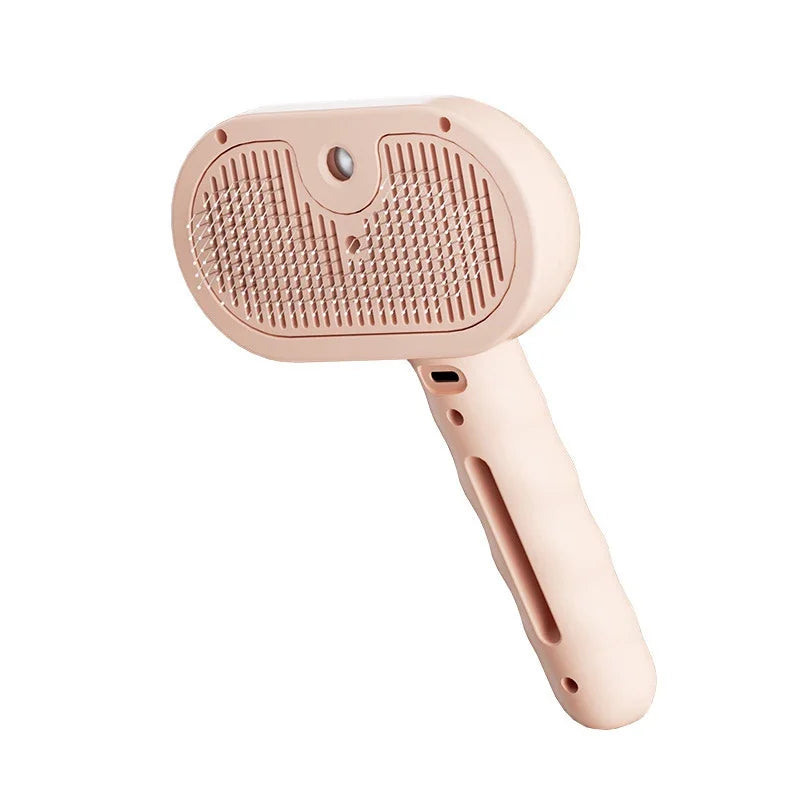 Pet Steam Massage Brush for Dogs and Cats Soft Round Head Hair Removal Comb with Spray Function Universal Grooming Tool