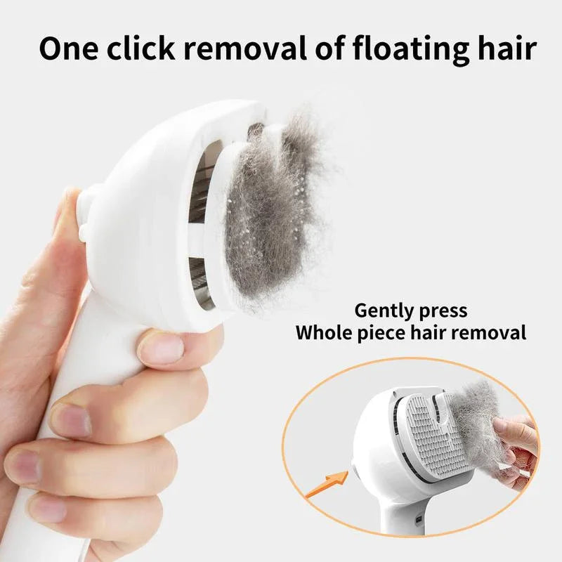 Pet Steam Massage Brush for Dogs and Cats Soft Round Head Hair Removal Comb with Spray Function Universal Grooming Tool